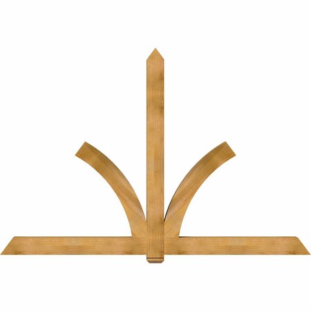 Ekena Millwork Redmond Rough Sawn Timber Gable Bracket, Western Red Cedar, 108"W x 72"H x 6"D x 6"F, 16/12 Pitch GBW108X72X0606RED00RWR